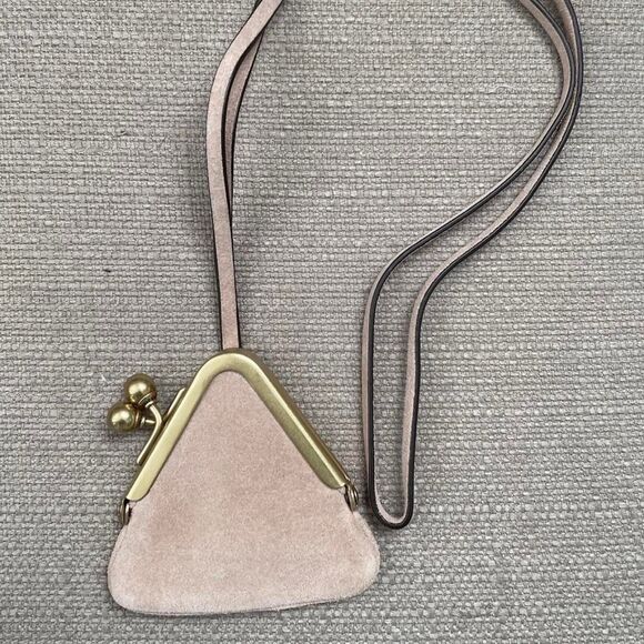Coach Handbags - Coach pink nuage Triangle Kisslock pouch